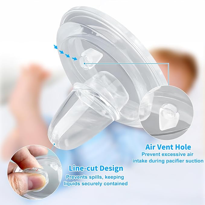 Sippy Spout Nipples for Philips Avent Natural Baby Bottles, My Grippy Spout Sippy Cup and Natural Trainer Sippy Cup, Replacement Bottle Nipple BPA-Free,4 Count, 6m+