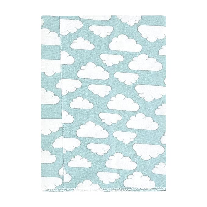 Hudson Baby Unisex Baby Cotton Flannel Burp Cloths, Boy New Elephant 7-Pack, One Size