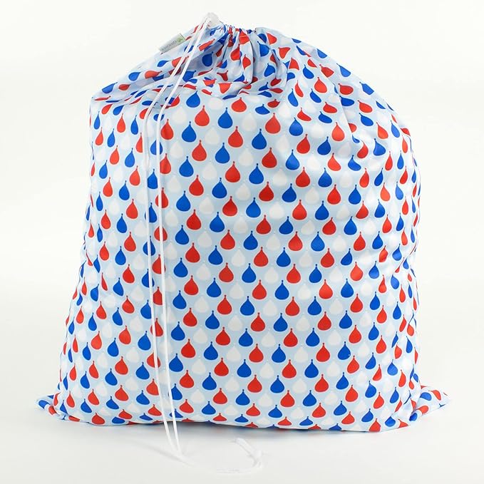 OsoCozy Cloth Diaper Pail Liner - Reusable, Washable, Waterproof Wet Bag with Drawstring. Excellent for Diaper Pails, Garbage Cans, Laundry, Recycling and Storage - Balloons