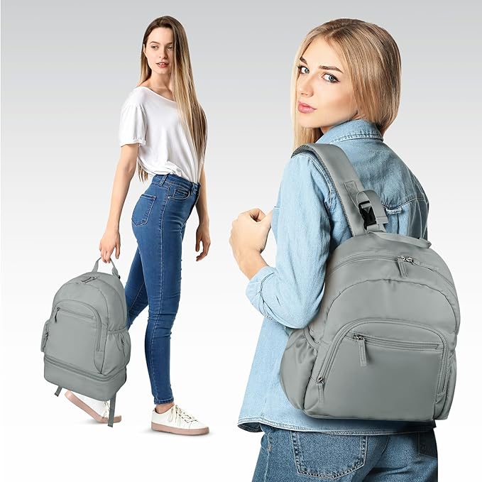 GDNasist Breast Pump Backpack Fit for Spectra S1 and S2 with Removable Cooler Compartment, Pumping Bag for Pump Accessories, Breast Pump Bag for Work, Travel and Family Use Grey