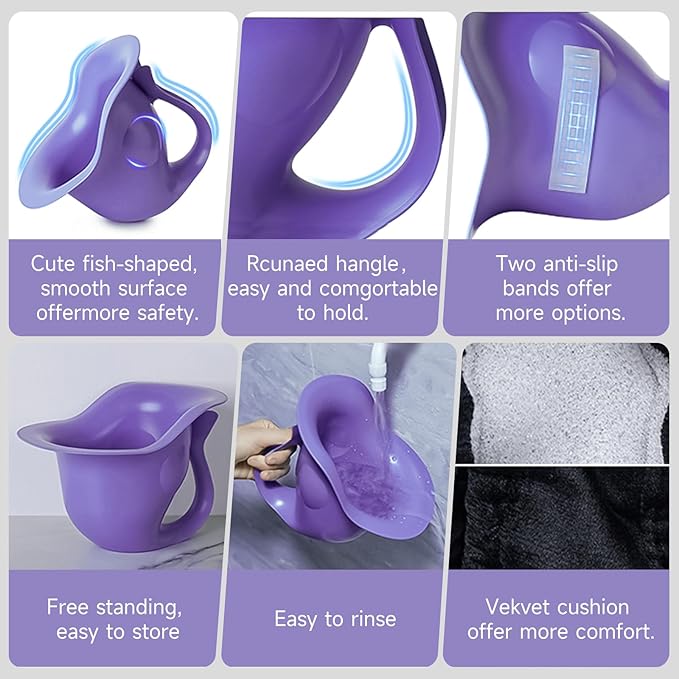 Newborn Baby Potty Trainer, Cute Fish Shape Portable Potty for Infant Potty Training, Diaper Free Use Indoor & Outdoor