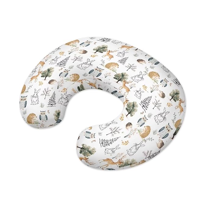 Nursing Pillow Cover Girl Boy, Soft and Comfy Breastfeeding Pillows Covers, Snug Fits Nursing Pillow Slipcovers for Boys Girls, Cute Deer Bunny