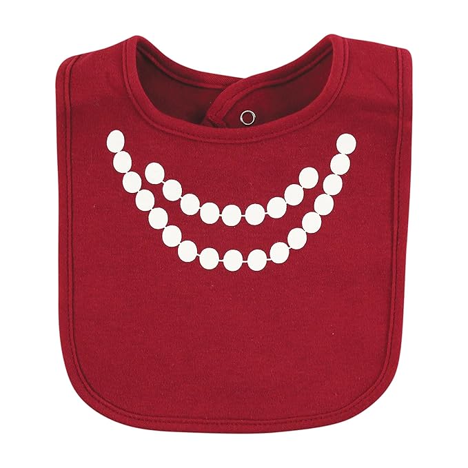 Hudson Baby Infant Girl Cotton Bibs, Mini Diva, One Size