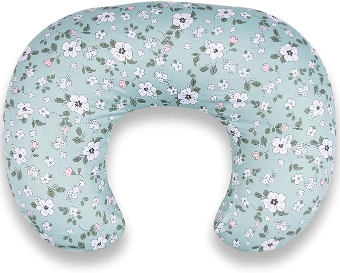 Nursing Pillow for Breastfeeding & Bottle Feeding - Ergonomic C-Shape Design with Breathable Filling & Removable Washable Cover, Supports 0-12 Months (Feeding, Tummy Time, Sitting)