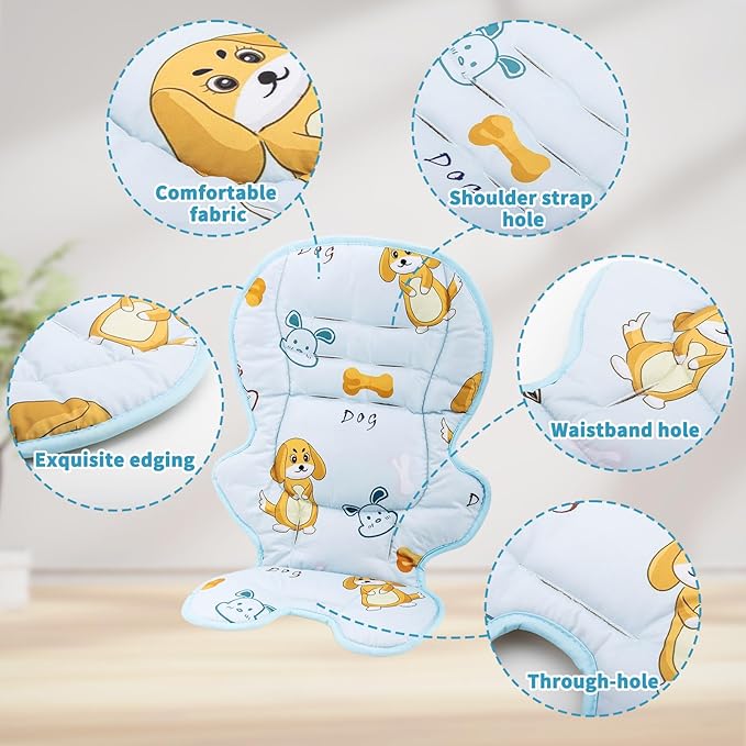 Runhike High Chair Cover Replacement Compatible with Ingenuity Soft Cushion with Anti-Slip Pad and Protecting Water Spills