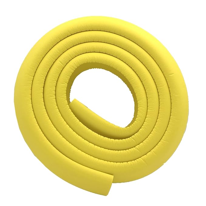 M2cbridge L Shape Extra Thick Furniture Table Edge Protectors Foam 6.5 Ft (Yellow(6.5ft x 2))