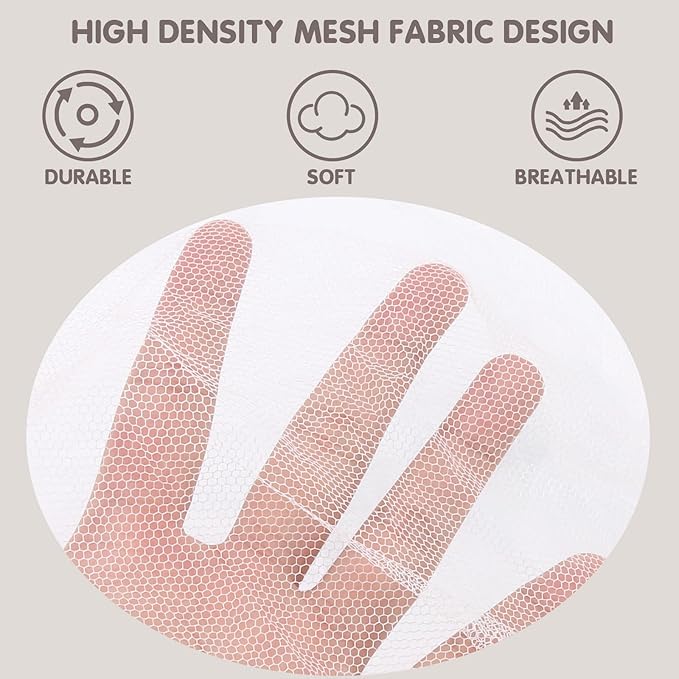 Crib Dome Mosquito Net, Universal 160x450cm Lace Decorative Toddler Bed Crib Canopy Netting for Baby Cribs, Breathable Mesh to Keep Mosquitos Away