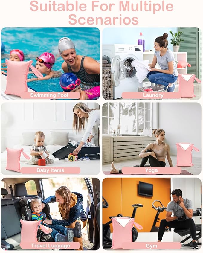 ALVA Waterproof Leakproof Wet Dry Bag 2-Pack | Reusable for Swim, Baby Clothes, Diapers & Travel 2LK07