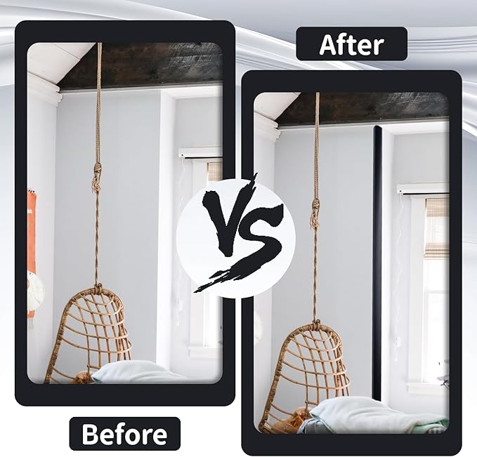 4 Pcs Metal Corner Protectors - 45" x 1" x 1" Aluminum Self Adhesive Wall Furniture Corner Guards Protection, Wall Edge Protector Strip Cabinet Baseboard Decoration - Black