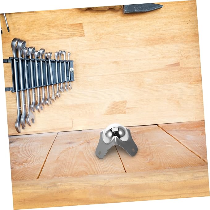 Alipis 6pcs Chromed Ball Corners Metal Edge Guard Protector for Furniture Table and Flight Cases Durable and Easy to Install for Protection