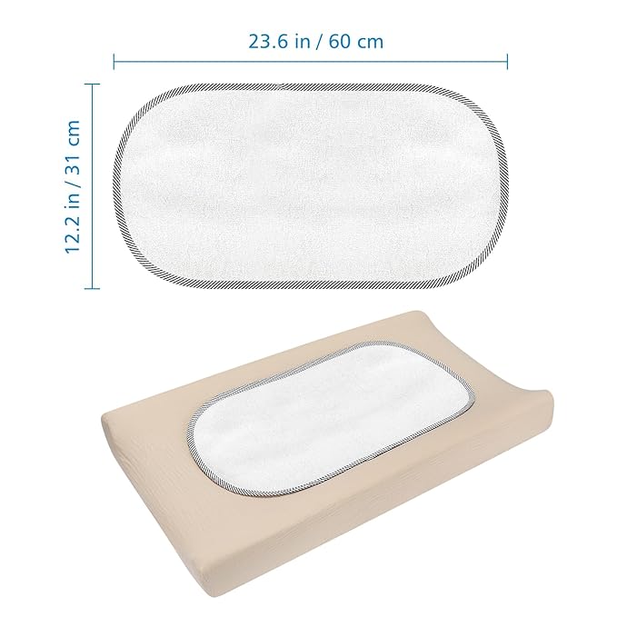 Accmor 3 Pack Waterproof Changing Pad Liners, Reusable Portable Diaper Changing Pad Covers