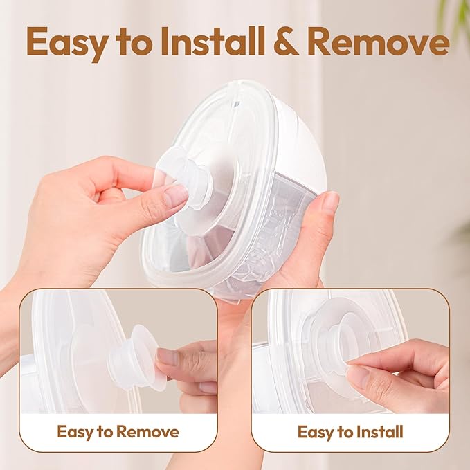 NCVI Silicone Flange Insert 19mm Compatible with NCVI 24mm Flange Breast Pump 8111/8131/8132/8122-3/8782/8786/3110, Replacement Accessories for Breastfeeding, 4PCS