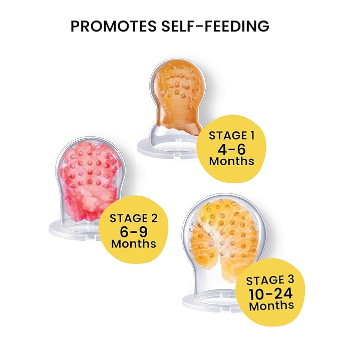 Lulyboo Infant to Toddler 3-Stage Self-Feeder Set Silicone Tips | BPA-Free, Ergonomic Handle, Safe Choking-Free Feeding for Baby and Toddler Ages 4-24 Months, Perfect for Soft Foods Independent Eating