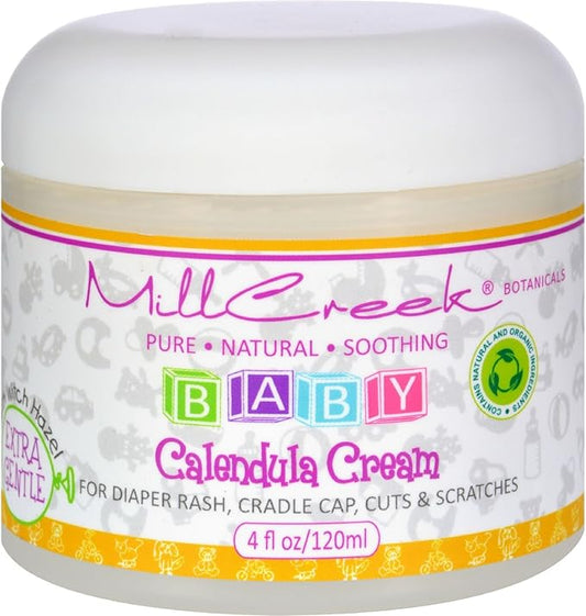 Mill Creek Baby Calendula Cream with Witch Hazel - 4 fl. oz./120 ml