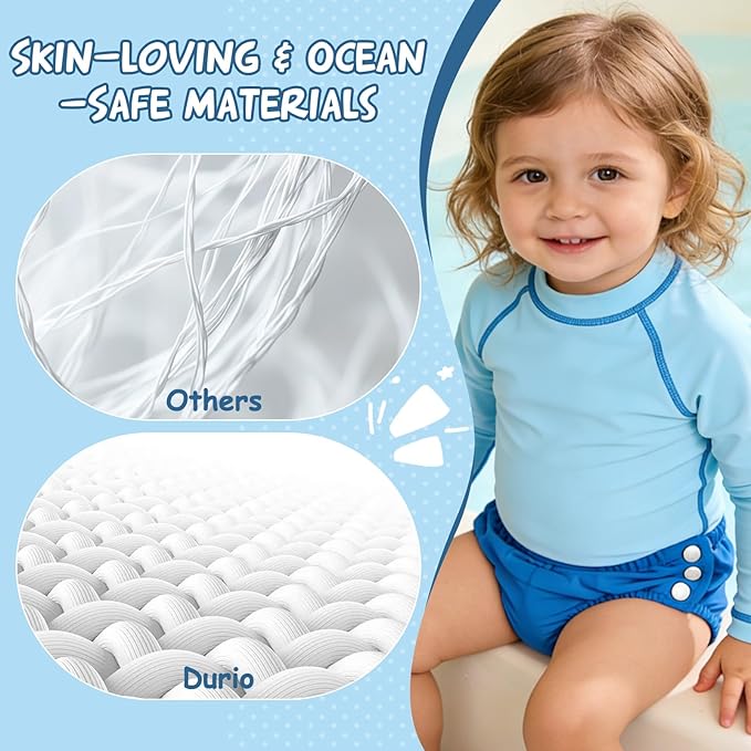 Durio Reusable Swim Diapers Washable Baby Swim Diaper Unisex Infant Toddler Swimming Diapers