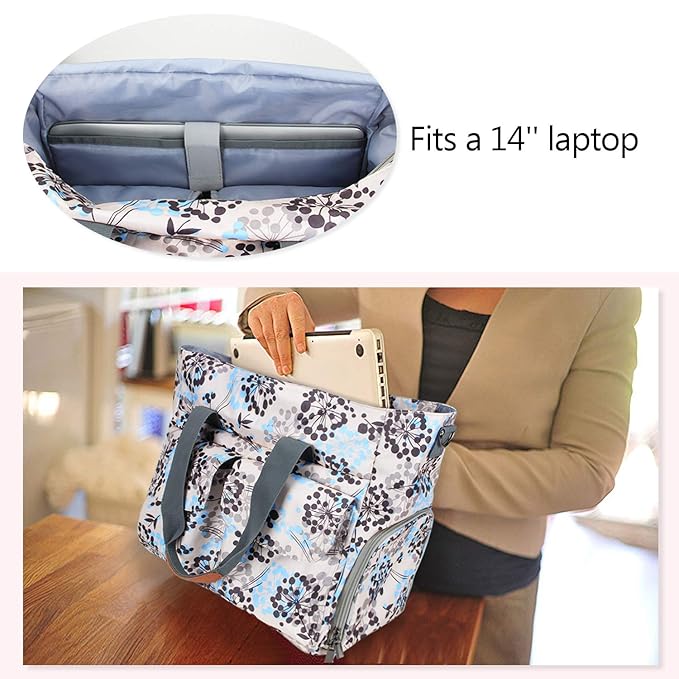 Teamoy Breast Pump Bag, Compatible with Spectra S1/S2,Cooler Bag | Laptop Sleeve 14", Multiple Pockets, Shoulder Straps, Breastfeeding Moms, Bag Only