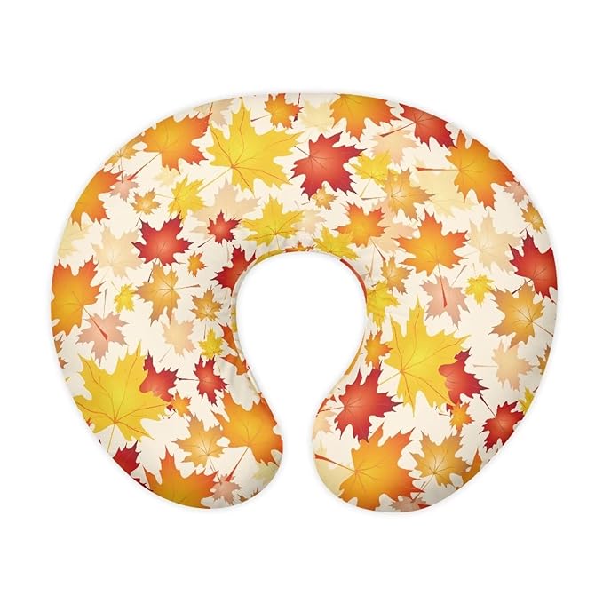 Thanksgiving Maple Leaf Nursing Pillow Cover Slipcover Cat Soft and Comfortable Maternity Breastfeeding Newborn Infant Feeding Cushion Cover Machine Wash & Quick Dry