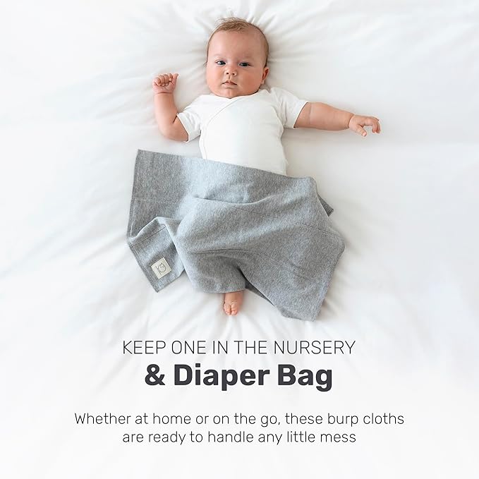 Snug Baby Cotton Burp Cloths, Absorbent, Lightweight, and Gentle Cotton for Mess-Free Moments, Baby Burp Cloths for Boys and Girls An Essential Addition to Every Parent's Diaper Bag