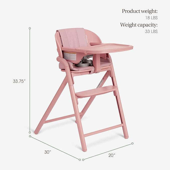 Evolur Step and Savor Baby High Chair, Converts to Adult Stool, 5 Position Adjustable Height and Footrest Positions Portable High Chair, Removable Tray, Easy to Clean and Removable Cushion
