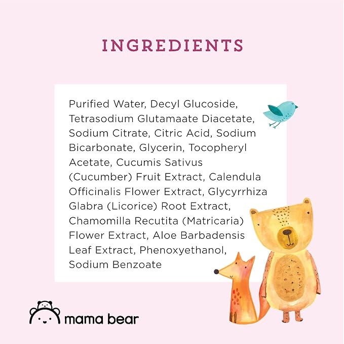 Amazon Brand - Mama Bear 99% Water Baby Wipes, Hypoallergenic,formulated without Fragrance, 72 Count