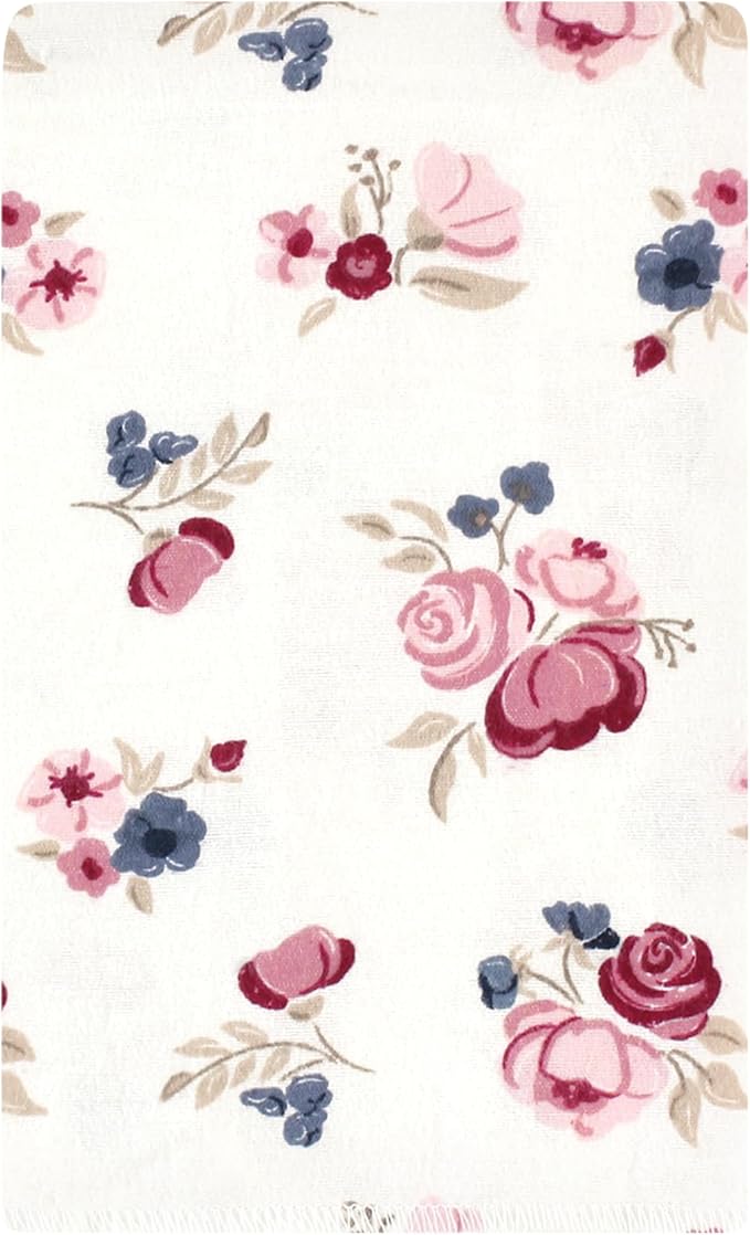 Luvable Friends Hudson Baby Flannel Burp Cloths 10pk, Blush Rose Floral