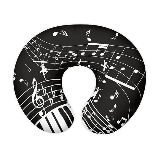 Forchrinse White Music Note Piano Nursing Pillow Cover Slipcover Soft Comfortable Breastfeeding Pillow Cover Nursing Pillow Case for Breastfeeding Mom