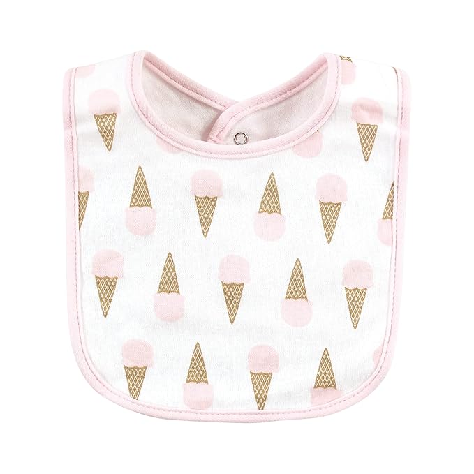 Hudson Baby Unisex Baby Cotton Bibs, Banana Split, One Size