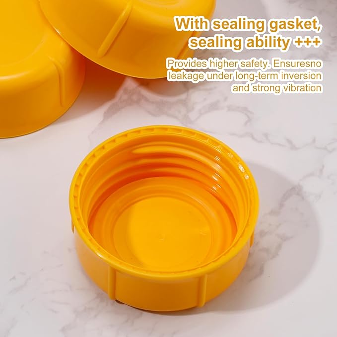 10pcs Narrow Baby Bottle Caps for Dr Brown & Medela Bottles, BPA Free Travel and Storage Baby Bottle Lids Replacement Parts with Sealing Gasket for Ameda Baby Bottles Accessory (Orange)