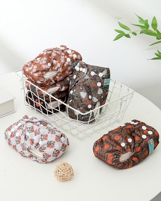 ALVABABY Baby Pocket Newborn for Less Than 12pounds Baby Snaps Cloth Diapers Nappy 6pcs with 12 Inserts 6SVB129