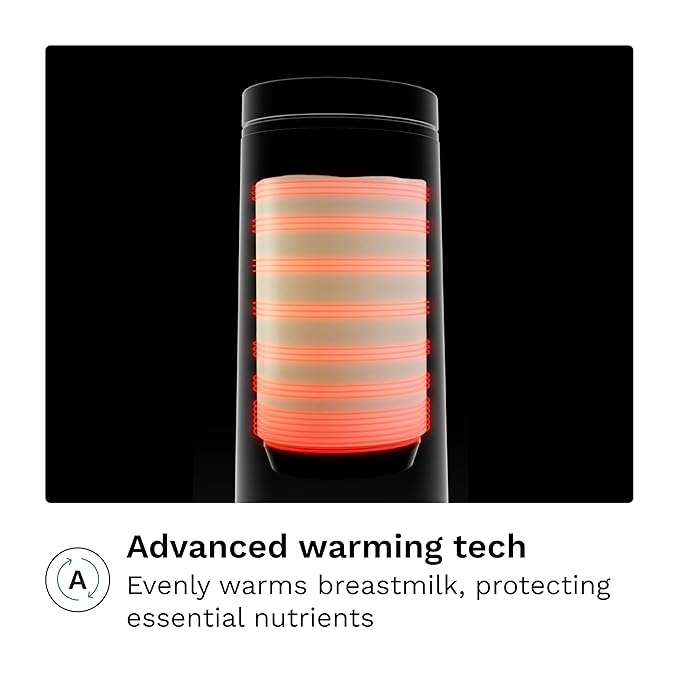 Baby Brezza Portable Warmer – 3X Faster Baby Bottle Warming - Travel Breastmilk and Formula Warmer - Safe, Even Heating - Up to 9oz - No Adapters, White