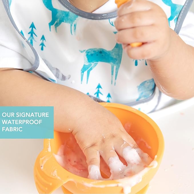 Bumkins Bibs, for Baby Girl or Boy, Infant 3-9 Months, Essential Must Have for Eating, Feeding, Baby Led Weaning, Mess Saving Waterproof Soft Fabric, Starter Bib 2-pk Outdoors and Wildlife