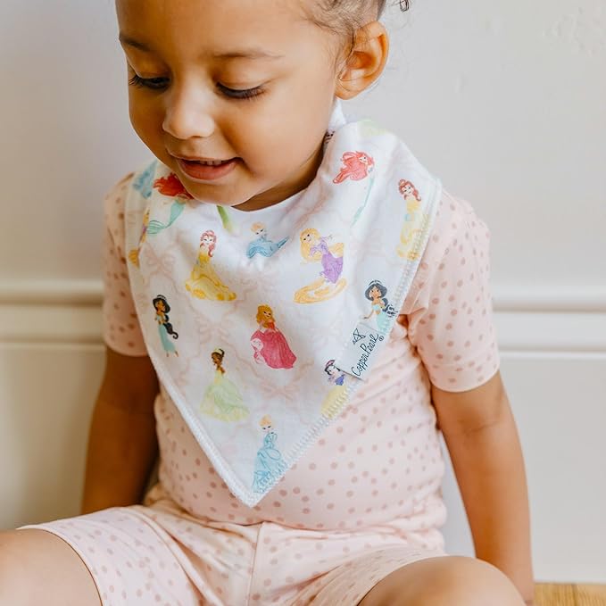 Copper Pearl - Disney Character Prints 4 Pack Baby Bibs Boy & Girl
