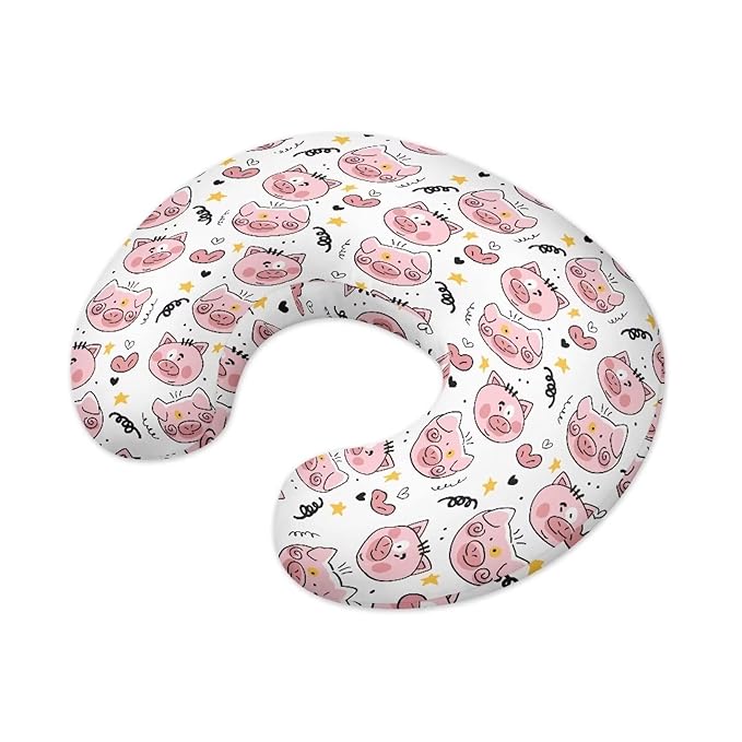 Cute Pigs Nursing Pillow Cover for Baby Boys & Girl Nursing Pillow Slipcovers for Breastfeeding Moms Fits The Original Support Pillow for Breastfeeding and Bottle Feeding