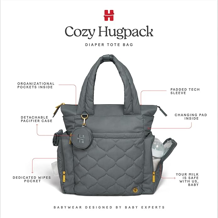HUGGIES unisex-adult Cozy Hugpack Tote Diaper Bag