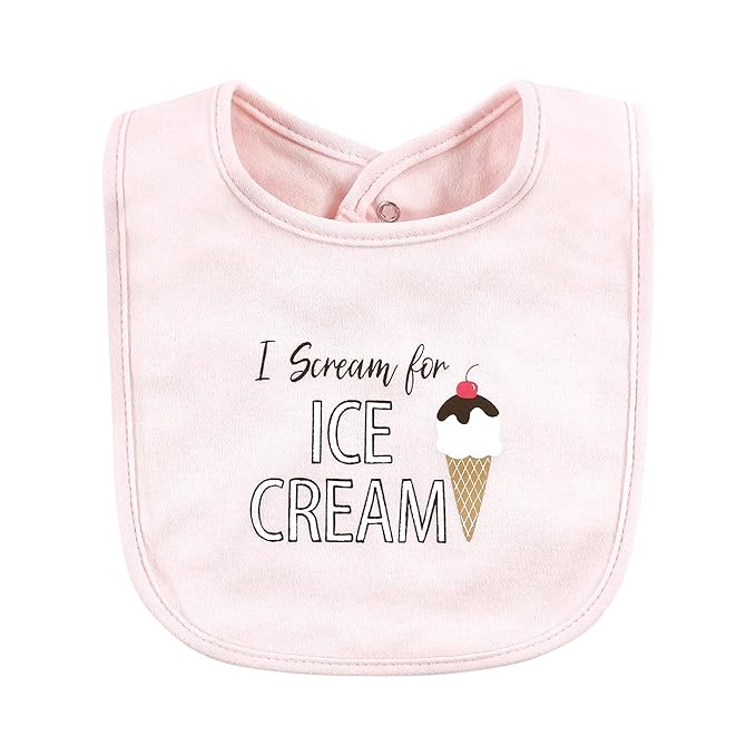 Hudson Baby Unisex Baby Cotton Bibs, Banana Split, One Size
