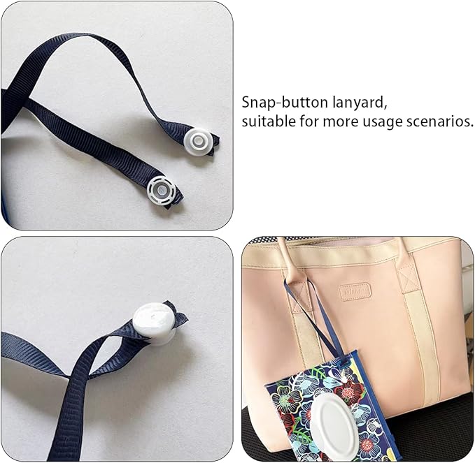 2 Pcs Protable Reusable Wipes Pouch, Travel Wipes Case, Baby Wipes Case, With Zipper and Oval Opening