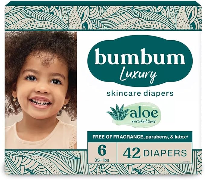 Bum-Bum Diapers, Size 6, Fragrance-Free, 42 Count