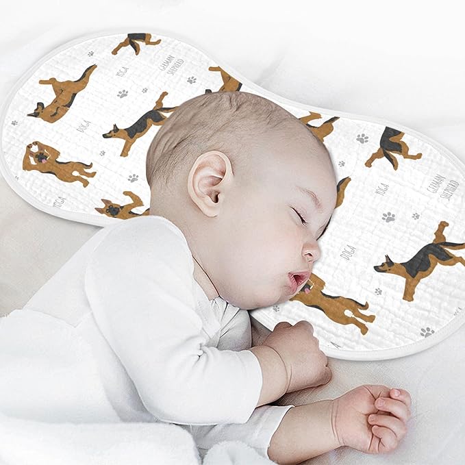 vvfelixl Muslin Burp Cloths Yoga Dogs German Shepherd Baby Washcloths for Baby Girl Boys 2 Pack