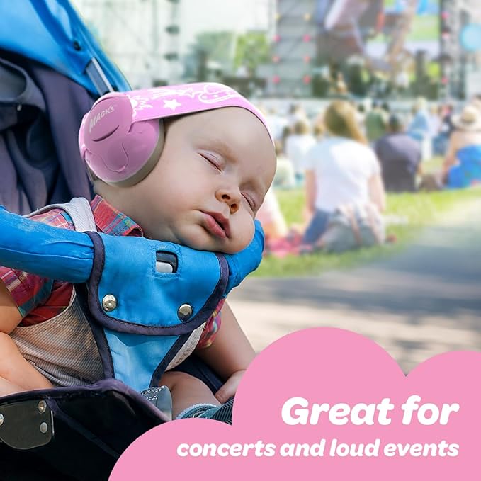 Mack's Baby Muffs | Baby Ear Muffs Noise Protection | High NRR | Noise Cancelling Headphones for Babies & Toddlers