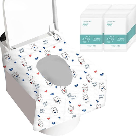 100 Pack Toilet Seat Covers Disposable, Portable Toilet Seat Cover for Travel Waterproof Potty Covers for Toddler(Individually Wrapped）