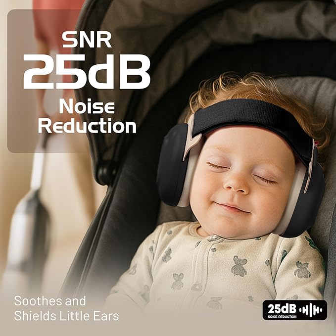 EZARC Baby Ear Muffs for Noise Protection – 25dB Noise Cancelling Headphones for Newborns, Infants & Toddlers (3–48 Months)