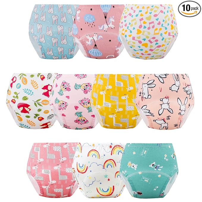 Potty Training Pants for Boys Girls, Learning Designs Training Underwear Pants (10 Packs, 3-5T)