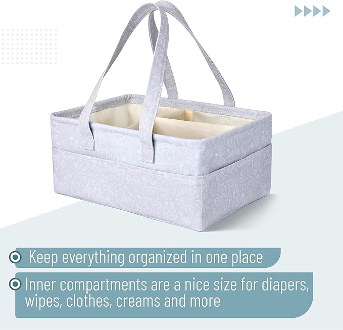 Mr. Pen Baby Diaper Organizer - Cute Pattern, Car & Nursery Use, Portable
