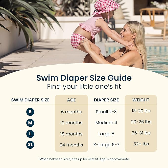 Tiny Twinkle Pull-Up Reusable Swim Diapers 2-Pack | Waterproof and UPF 50+ Sun Protection | Lightweight and Absorbent | Machine Washable(Sailboats,Zig Zag Stripe,12-18M)