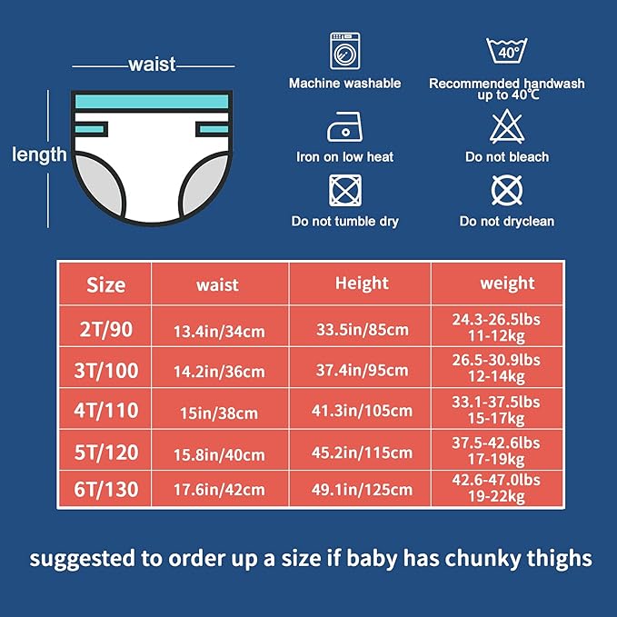 MooMoo Baby Training Underwear for Boys and Girls Absorbent Toddler Training Pants for Girs 2T-7T