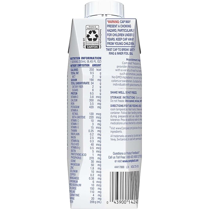 Compleat Pediatric Original Pediatric Tube Feeding Formula Unflavored 8.45 oz Carton, 6 Count