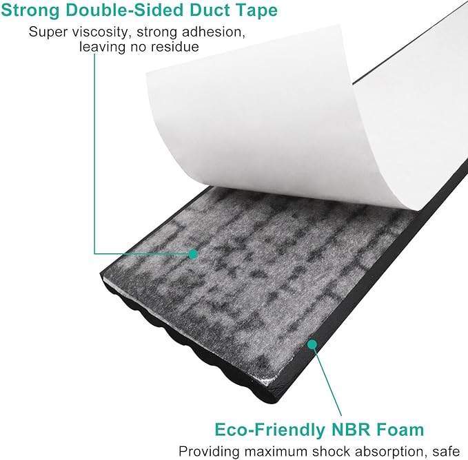 6.56ft Corner Protector Baby, Self Adhesive Baby Proofing Corner Guards Widen Edge Protector, Desk Edge Cushion, Furniture Table Covers Safety Bumper (Black)