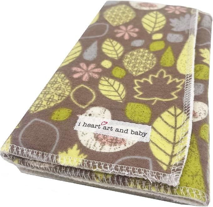 Infant Burping Cloth, Burp Cloths for Baby Boy or Girl, Soft and Absorbent - Cotton Reusable Spit Up Rags, XLarge, 1 Count (Birds)