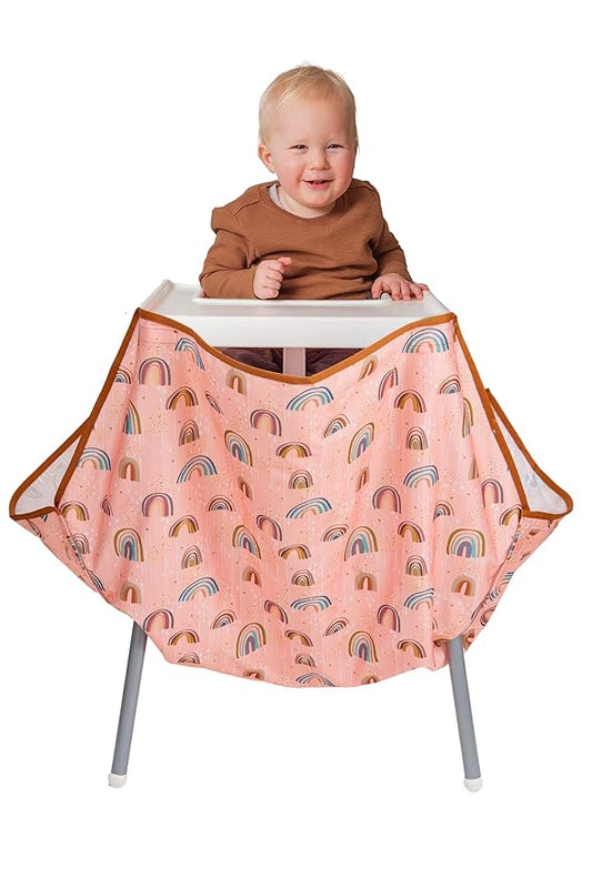 High Chair Food Catcher for Babies & Toddlers, Wipeable & Washable | Mumma's Little Helpers (Rainbows)