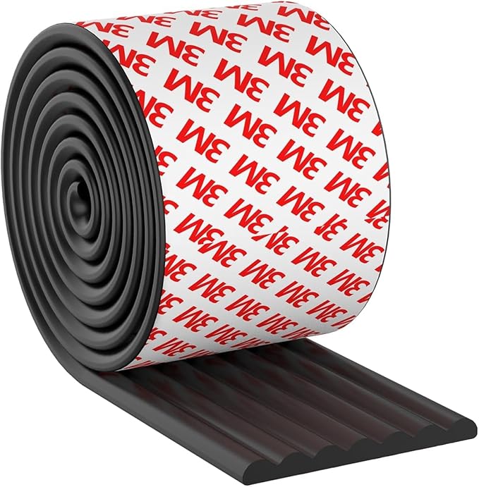 Baby Proofing 6.5ft Extra-Wide Edge Protectors for Baby with 3M Strong Adhesive Double Sided Tape, Sharp Edge & Corner Safety Guards Furniture Bumper for Table, Furniture, Fireplace, Black